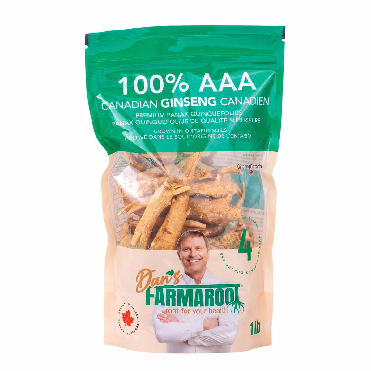 4-Year AAA Canadian Dried Ginseng (1 lb Bag)
